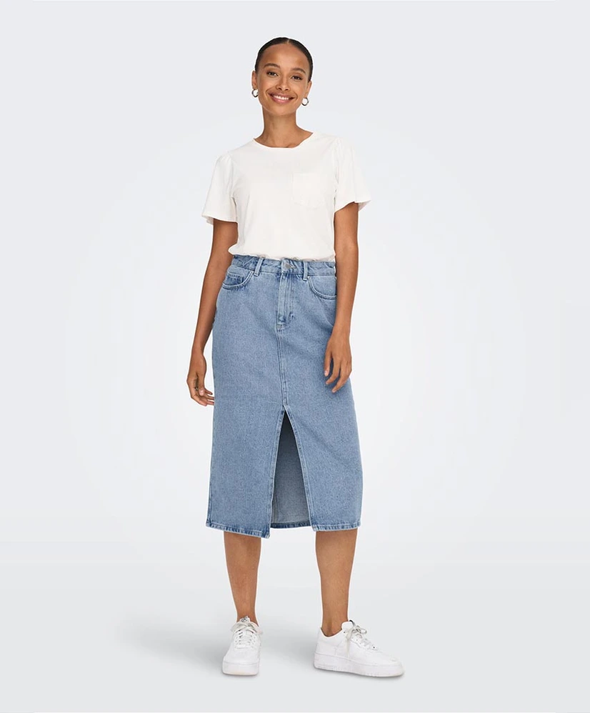 ONLY Midi Denim Rok Bianca