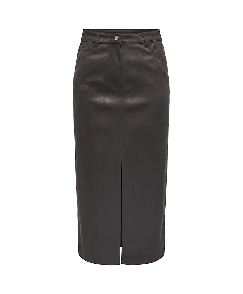 ONLY Midi Rok Nala Faux Suede