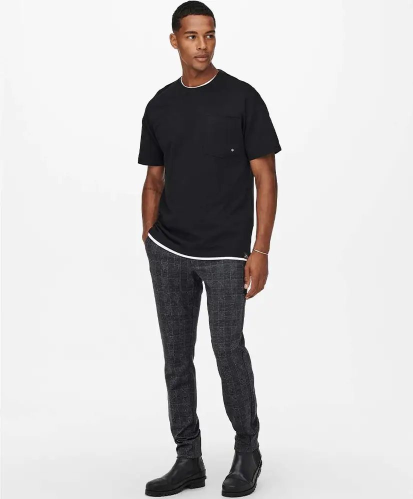 ONLY & SONS Chino Broek Geruit