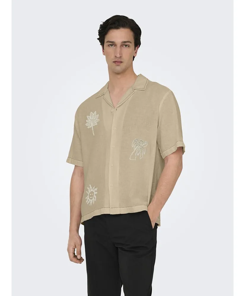 ONLY & SONS Overhemd Caidenly Embroidery