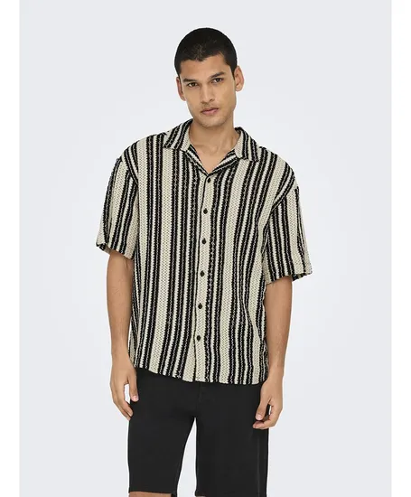 ONLY & SONS Overhemd Dani Crochet Regular Fit