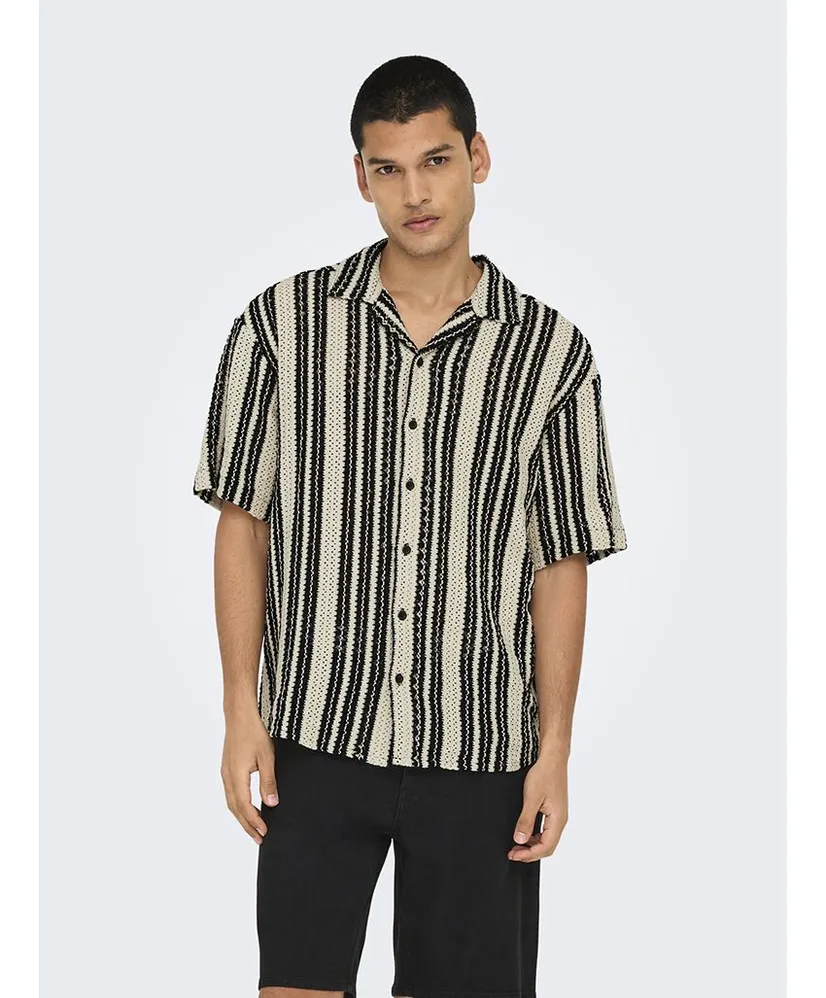 ONLY & SONS Overhemd Dani Crochet Regular Fit