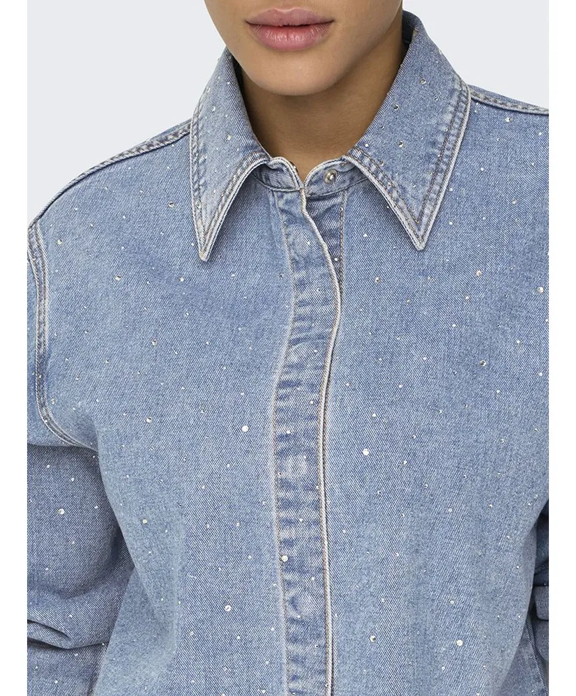 ONLY Spijkerblouse Maggie May Rhinestones