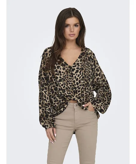 ONLY Top Masc Thalia Leopard Knot