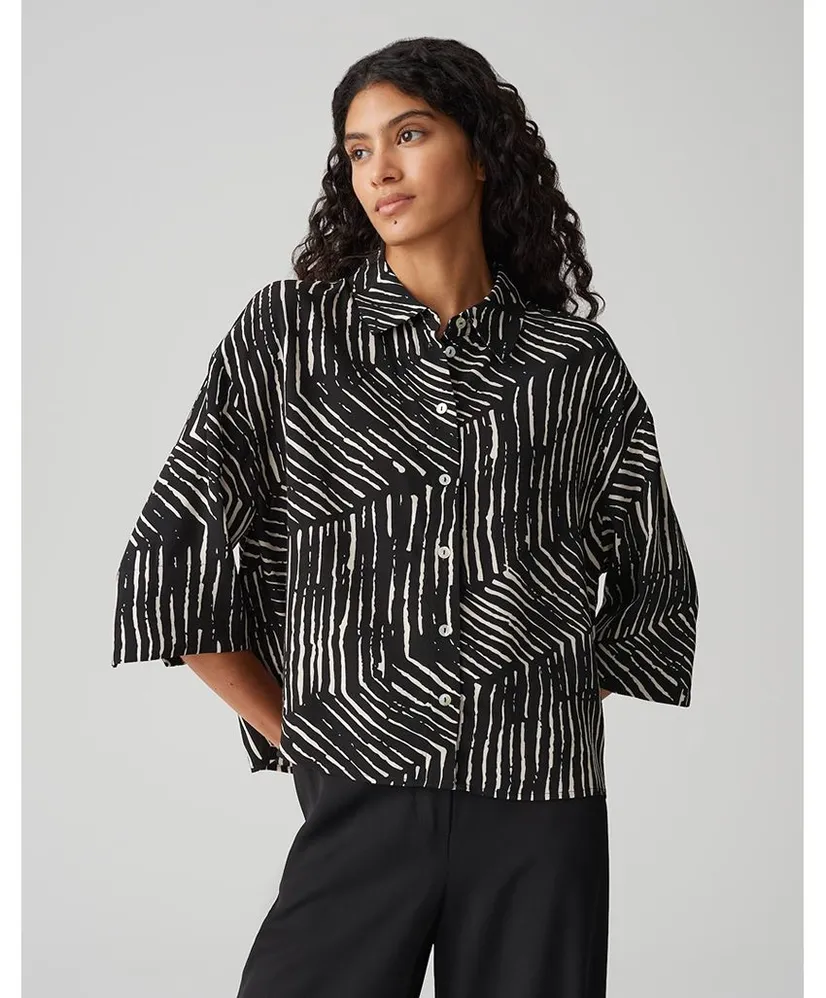 OPUS Blouse Fiana Palm Leaves