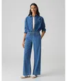 OPUS Broek Denim Wide Leg Miva Palazzo French