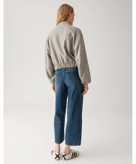 OPUS Jas Blouson Vissengraat Print