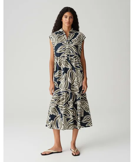 OPUS Midi Jurk Werisa Tropical