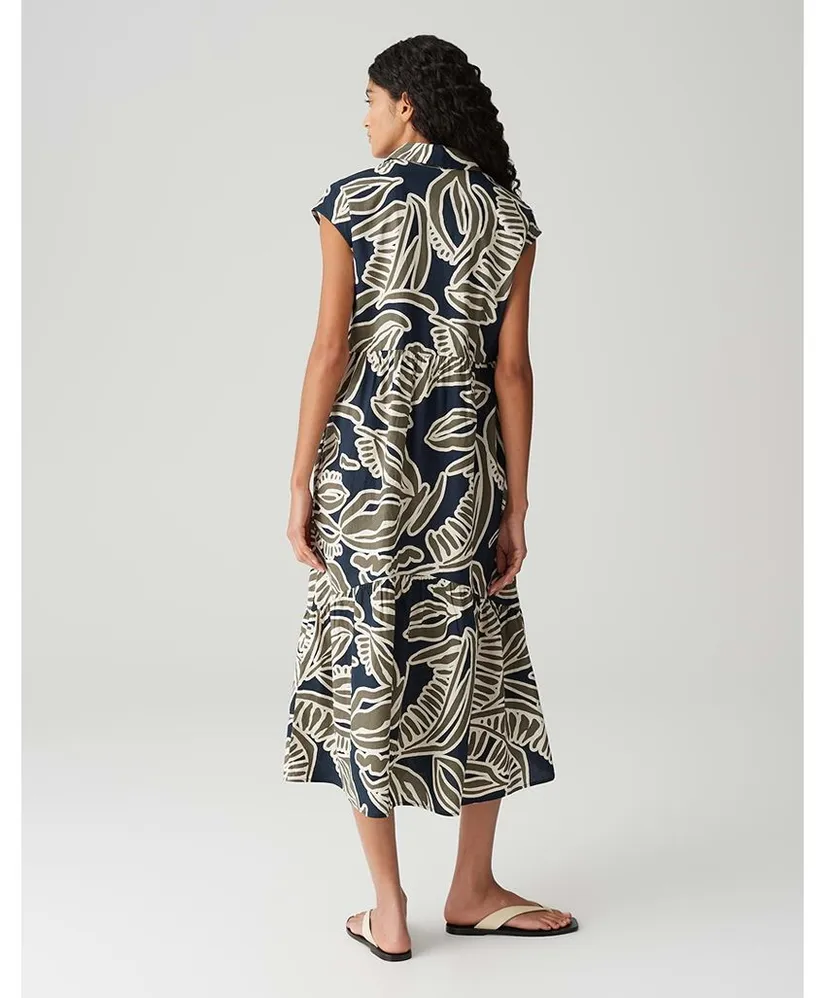 OPUS Midi Jurk Werisa Tropical