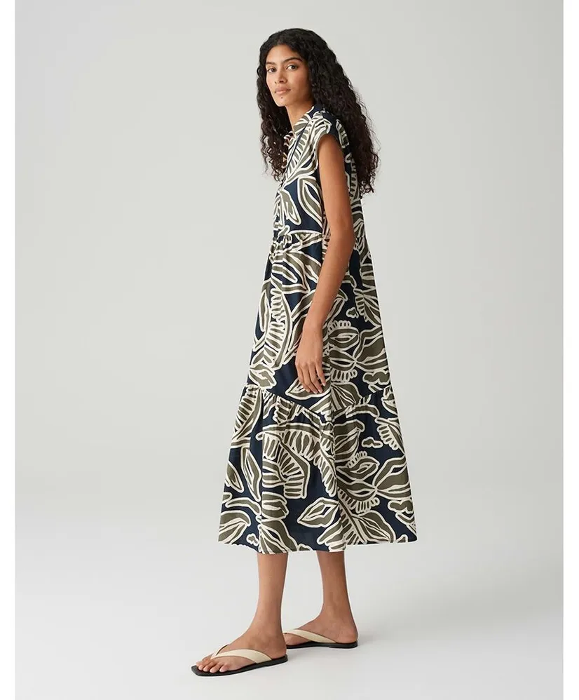 OPUS Midi Jurk Werisa Tropical