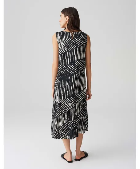 OPUS Midi Jurk Wicy Palm Leaves