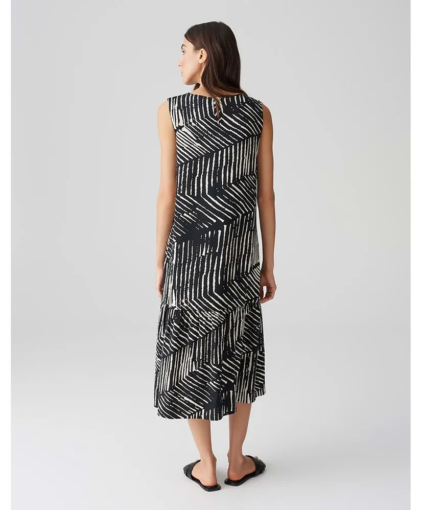OPUS Midi Jurk Wicy Palm Leaves