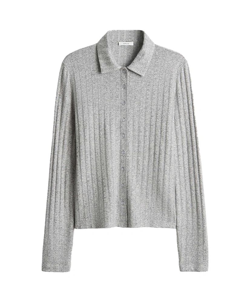 OPUS Overhemdblouse Geribd Sitami