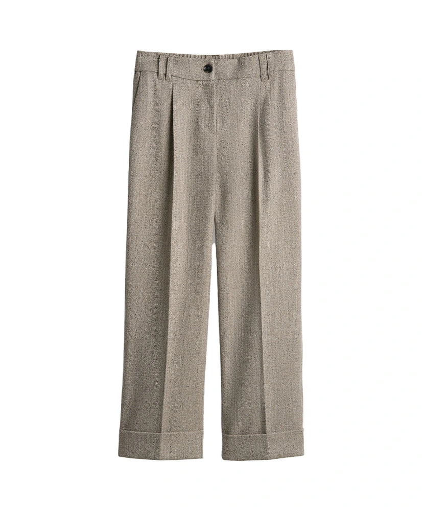 OPUS Pantalon Vissengraat Print