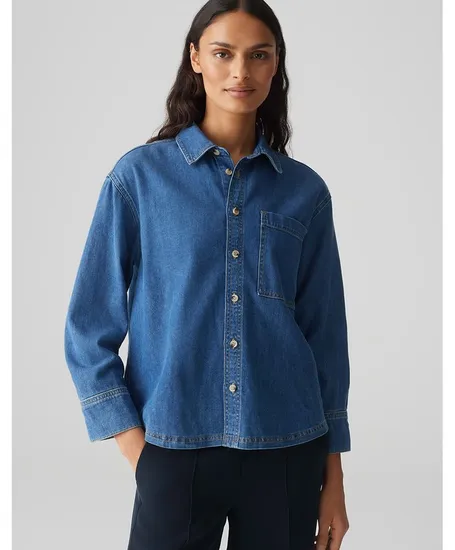 OPUS Spijkerblouse Felyn