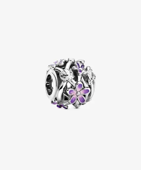 Pandora Charm Openwork Purple Daisy