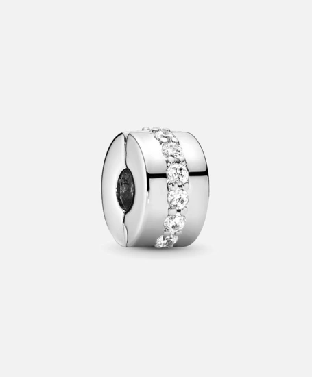 Pandora Clip Bedel Clear Sparkling Row