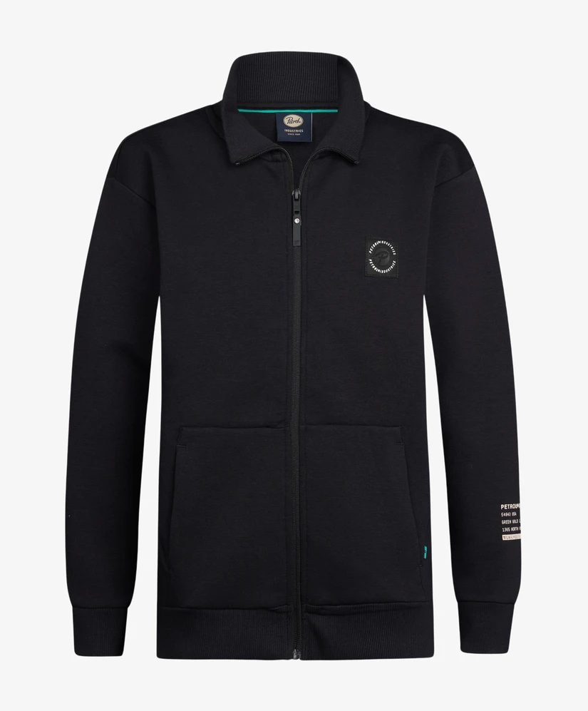 Petrol Trui LM PETROL Boys Sweater Collar Zip