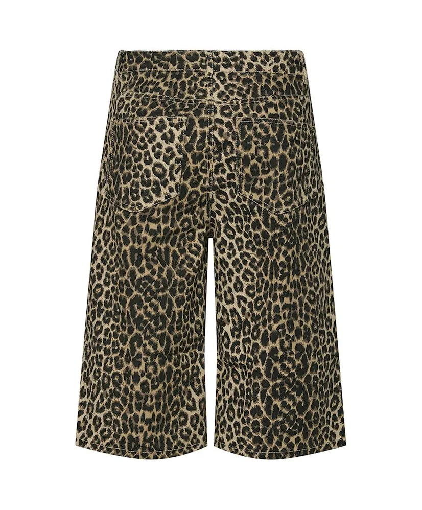 PIECES Bermuda Salume Wide Fit Leopard