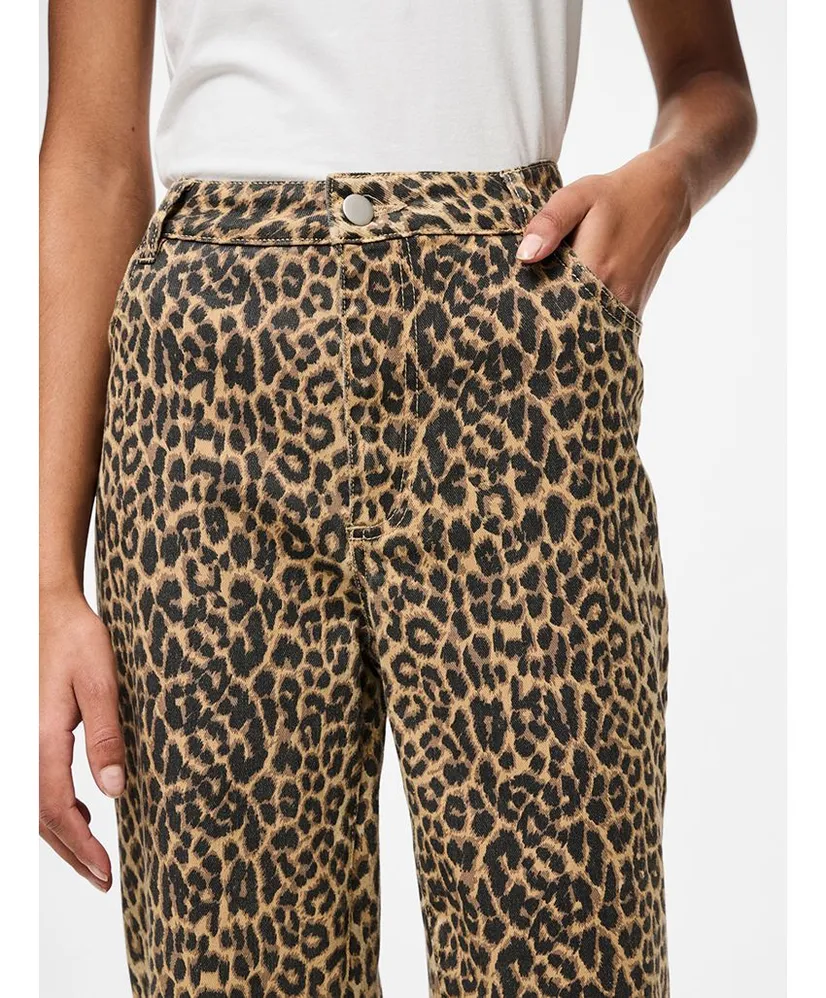 PIECES Jeans Salume Straight Fit Leopard