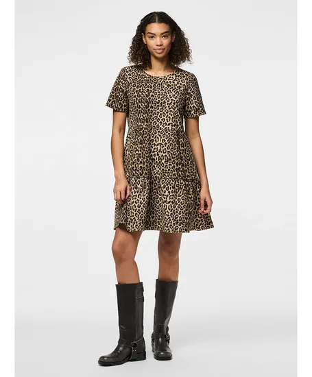 PIECES Jurk Salume Leopard