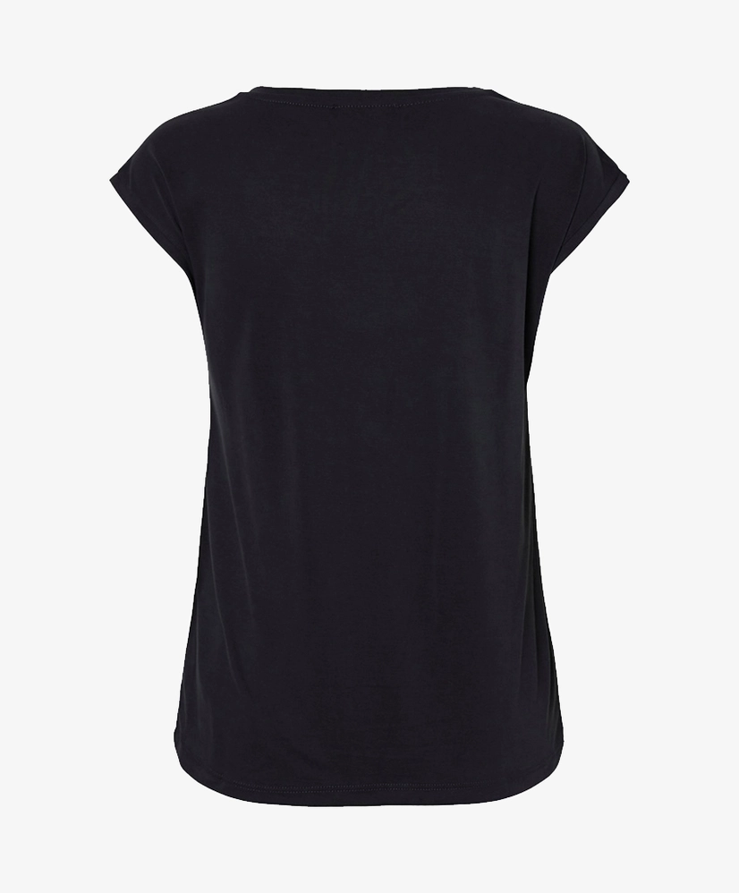 PIECES T-shirt Effen Zwart