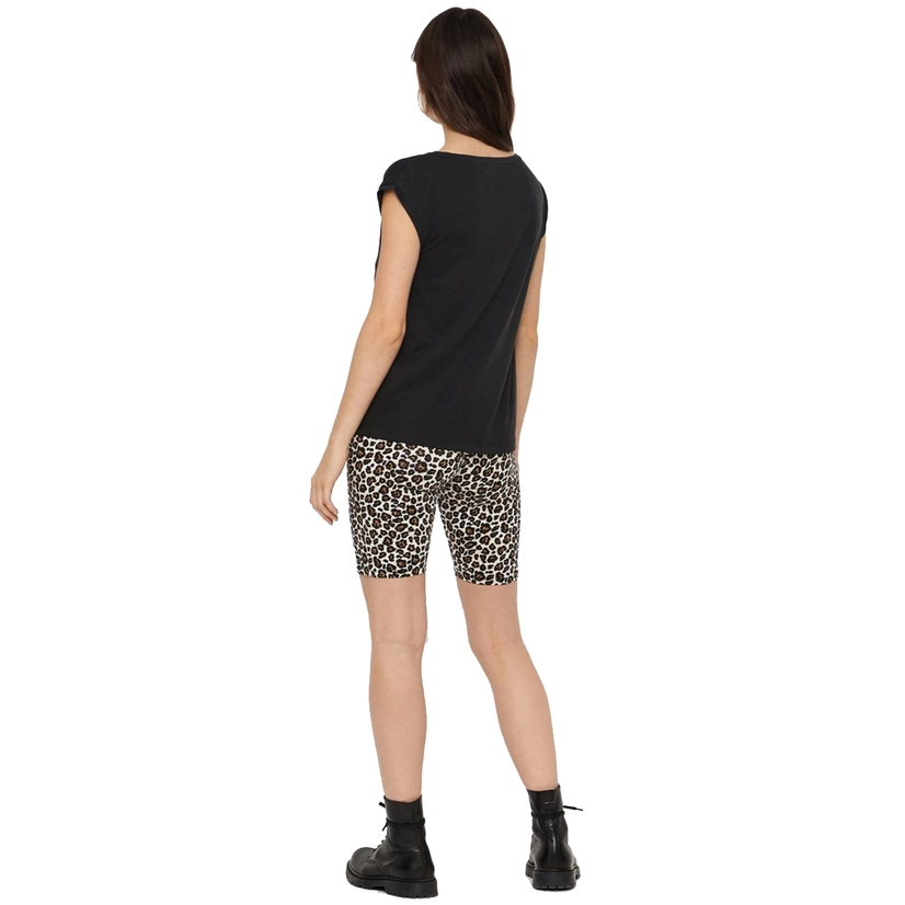 PIECES T-shirt Effen Zwart