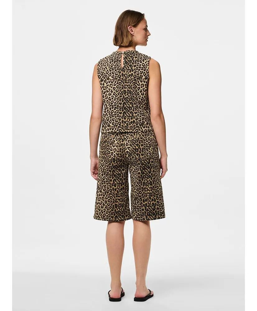 PIECES Top Salume Leopard