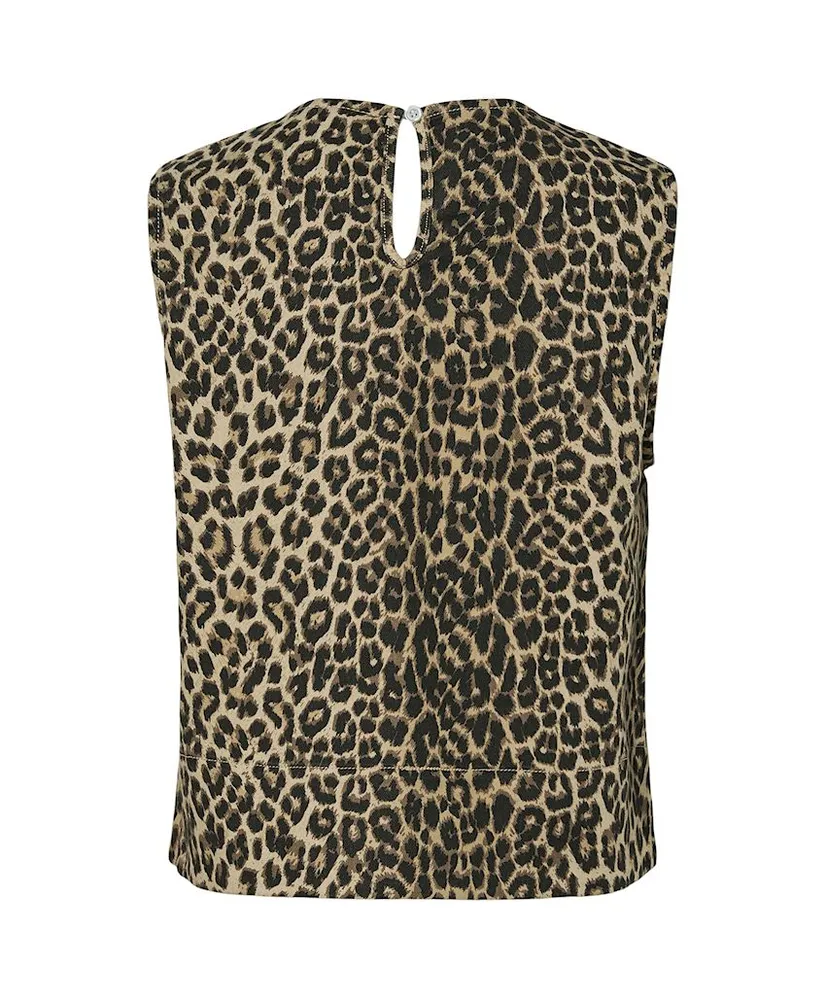 PIECES Top Salume Leopard