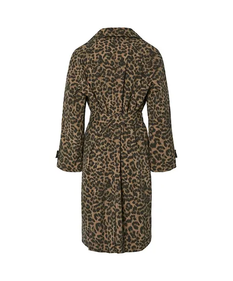 PIECES Trenchcoat Fetina Leopard