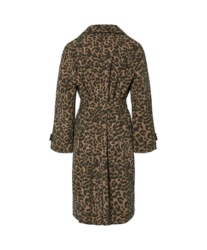 PIECES Trenchcoat Fetina Leopard