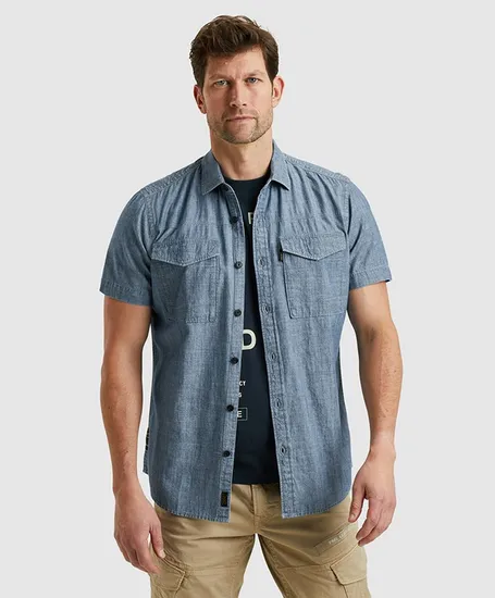 PME Legend Overhemd Chambray Regular Fit