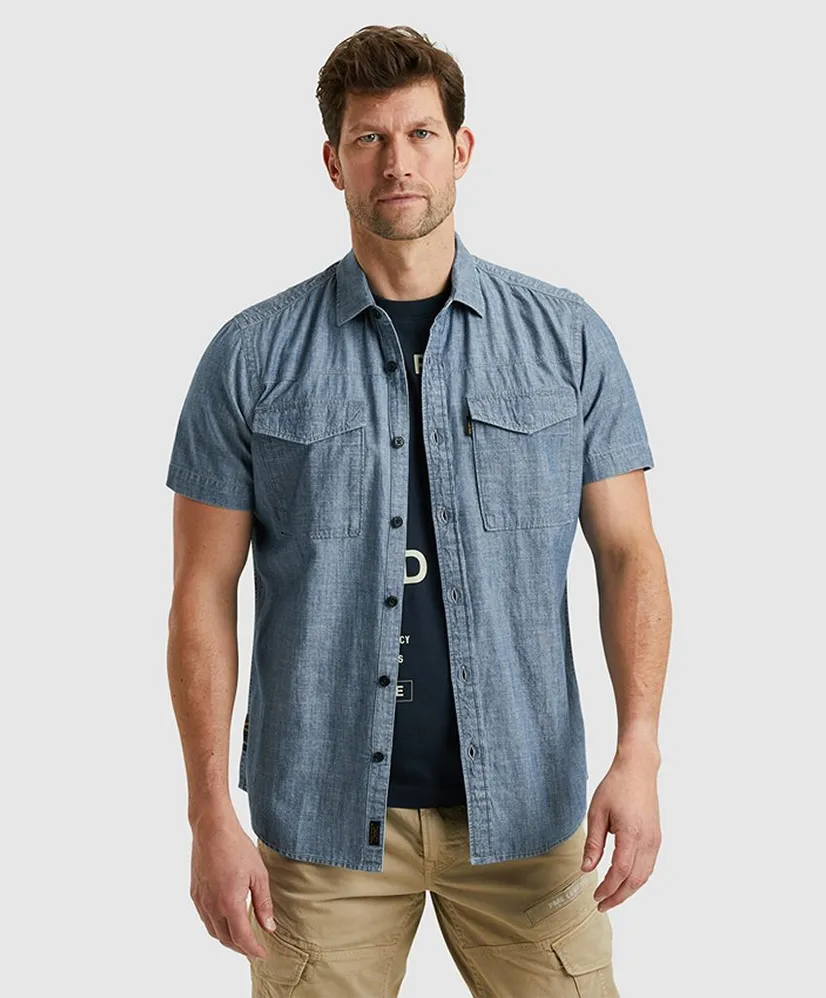 PME Legend Overhemd Chambray Regular Fit