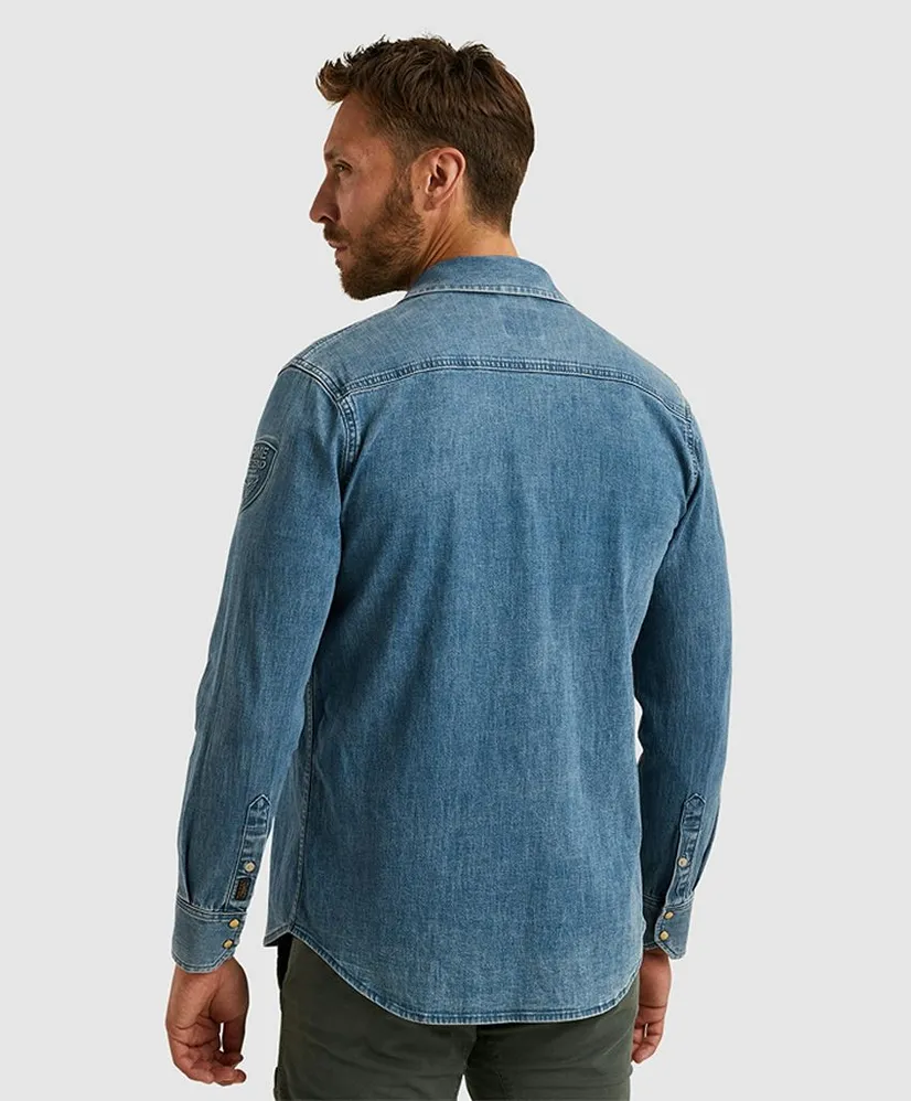PME Legend Overhemd Denim Regular Fit