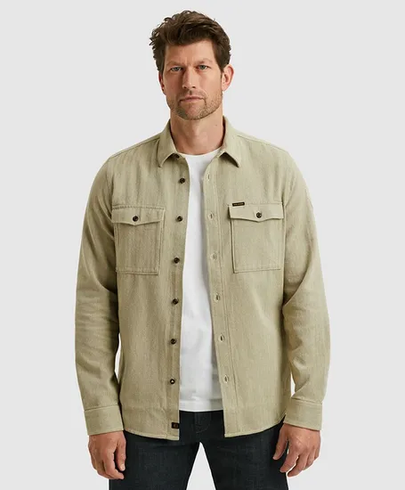 PME Legend Overhemd Herringbone Regular Fit