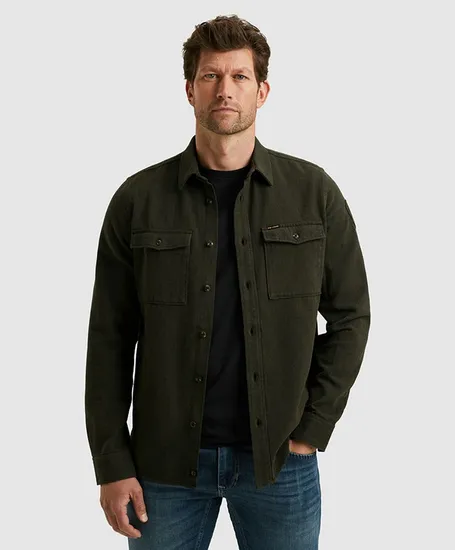PME Legend Overhemd Herringbone Regular Fit