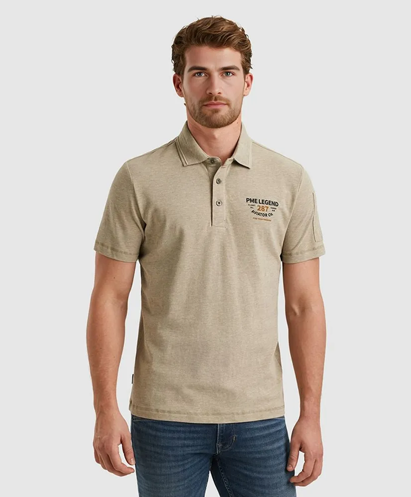 PME Legend Polo Pique Melange