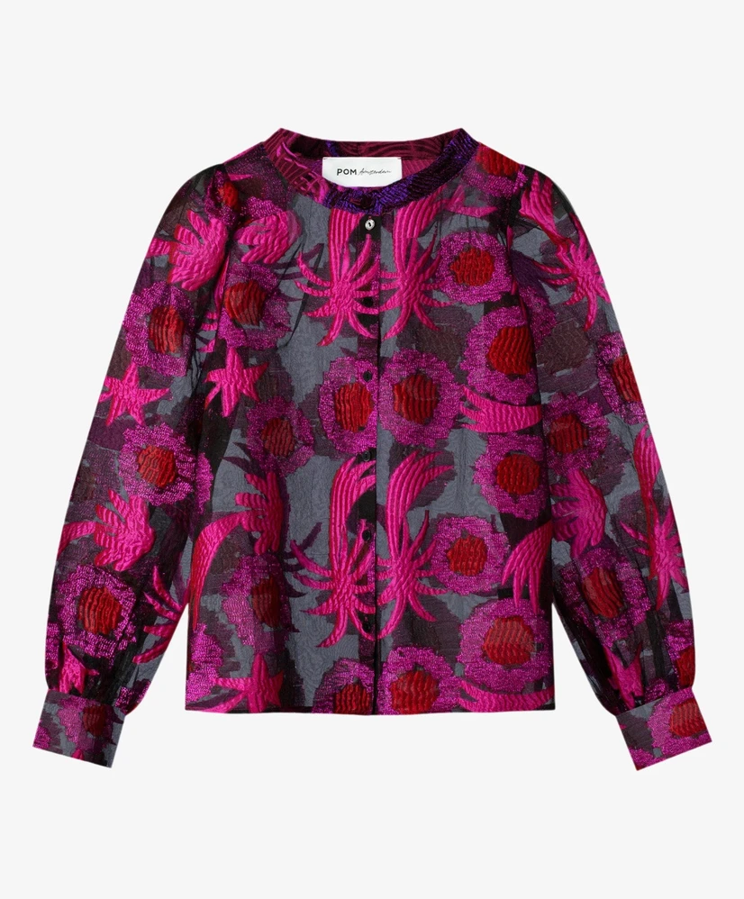 POM Amsterdam Blouse Splashing Fireworks Organza