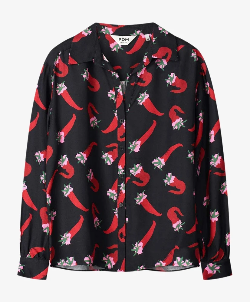 POM Amsterdam Blouse Violet Pepper Garden