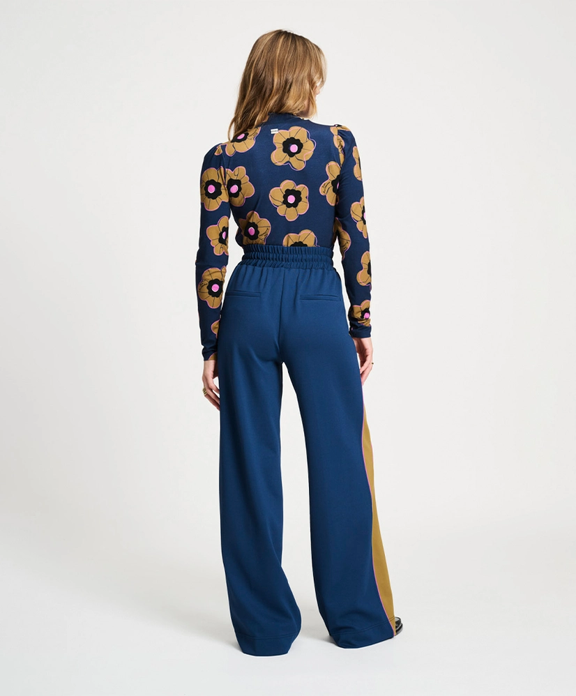 POM Amsterdam Broek Colourblock Nightfall Blue