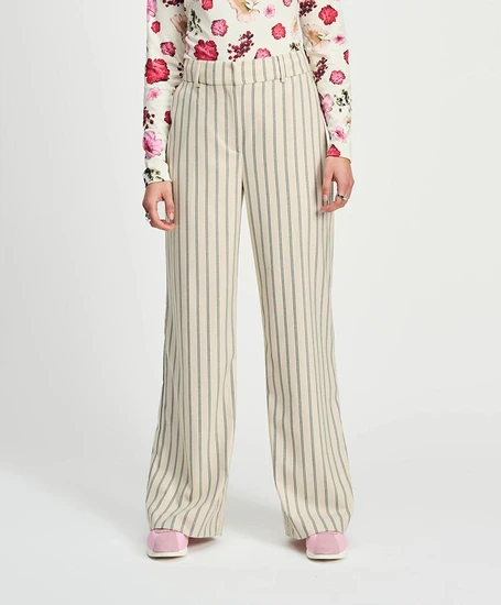 POM Amsterdam Broek Gestreept Wide Leg
