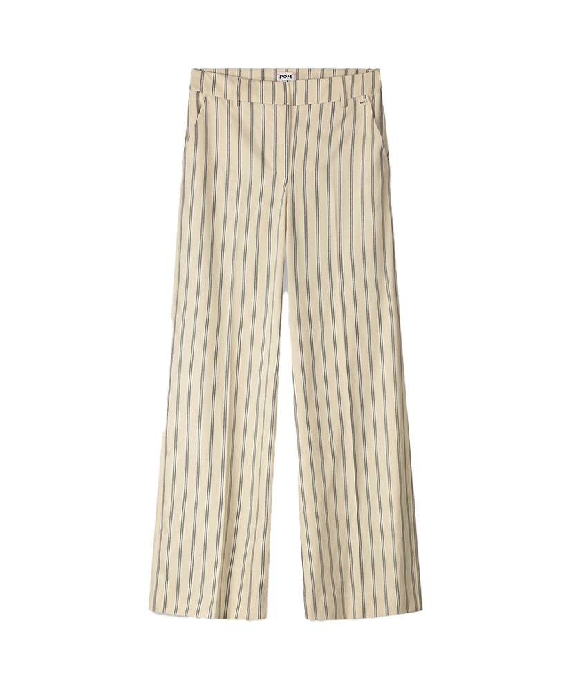POM Amsterdam Broek Gestreept Wide Leg