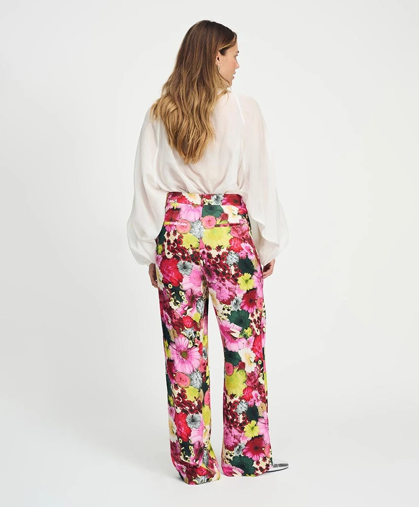 POM Amsterdam Broek Satin Love Wide Leg