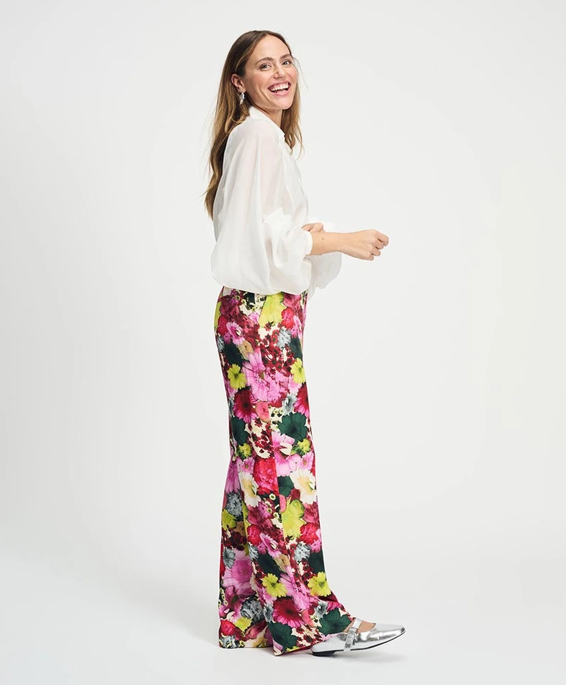 POM Amsterdam Broek Satin Love Wide Leg