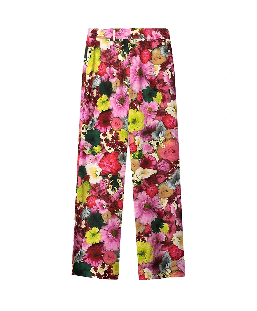 POM Amsterdam Broek Satin Love Wide Leg