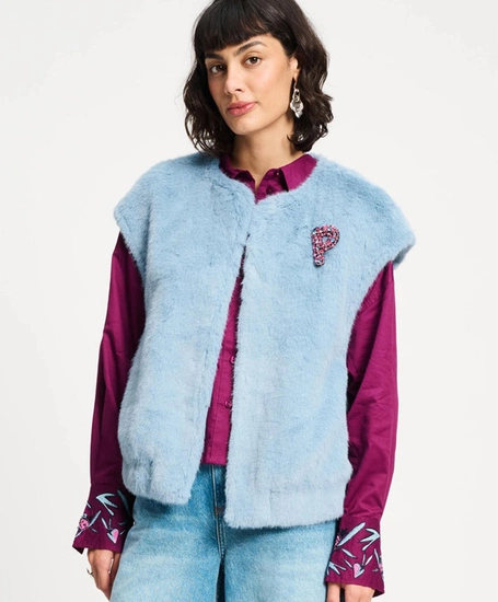 POM Amsterdam Gilet Fur Misty