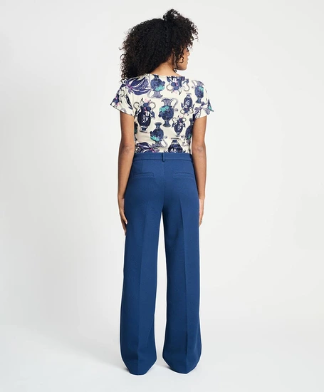 POM Amsterdam Pantalon Effen Wide Leg