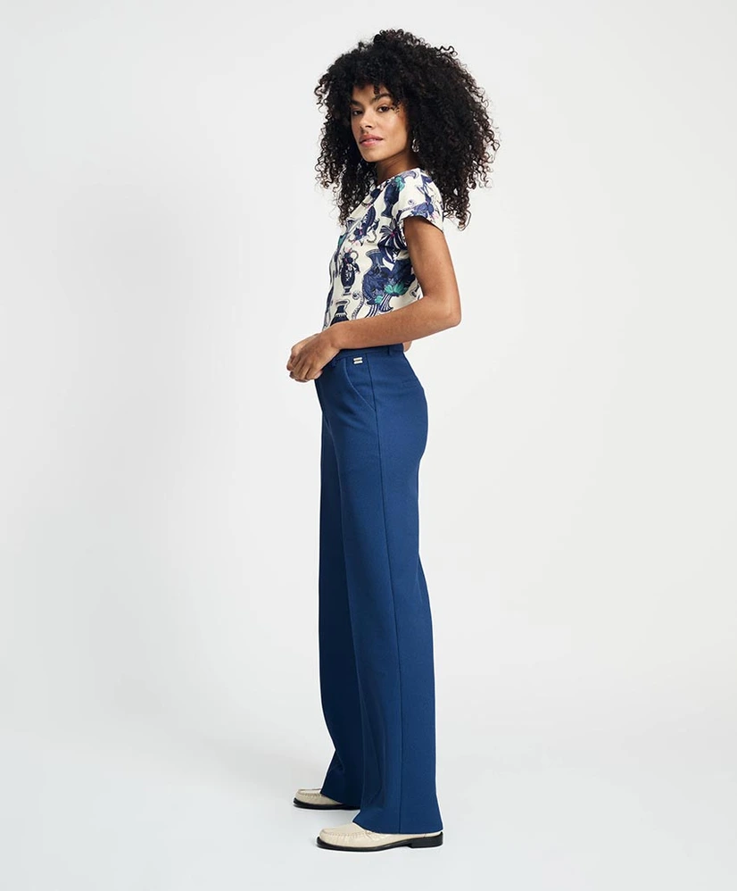 POM Amsterdam Pantalon Effen Wide Leg