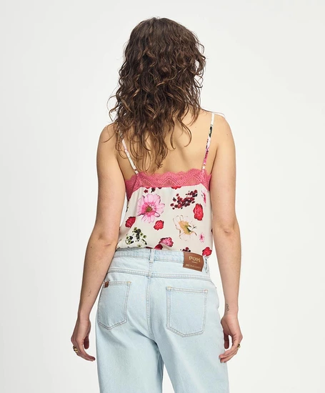 POM Amsterdam Top Singlet Cami Bouquet Cream
