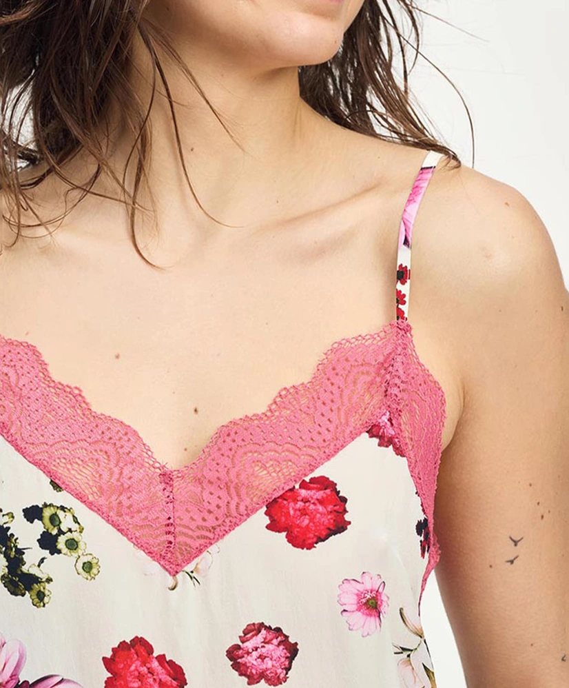POM Amsterdam Top Singlet Cami Bouquet Cream